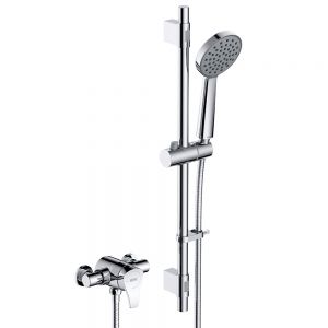 Bristan Capri3 Chrome Thermostatic Exposed Shower Valve with Riser Kit