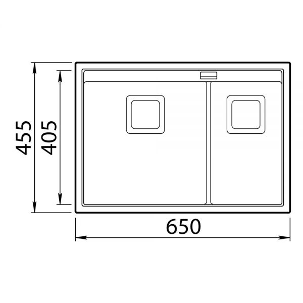 Clearwater Capri 1.75 Bowl Inset Steel Granite Kitchen Sink 650 X 455 #2