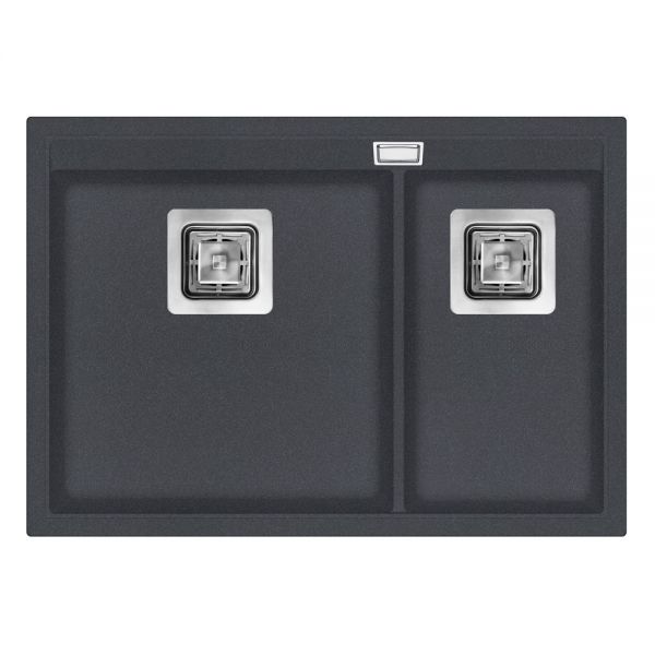 Clearwater Capri 1.75 Bowl Inset Slate Granite Kitchen Sink 650 X 455