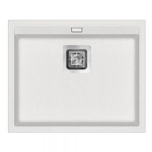 Clearwater Capri 1 Bowl Inset Blizzard Granite Kitchen Sink 555 x 455