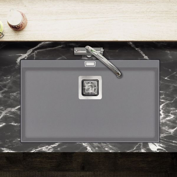Clearwater Capri 1 Bowl Inset Steel Granite Kitchen Sink 740 x 455 #3