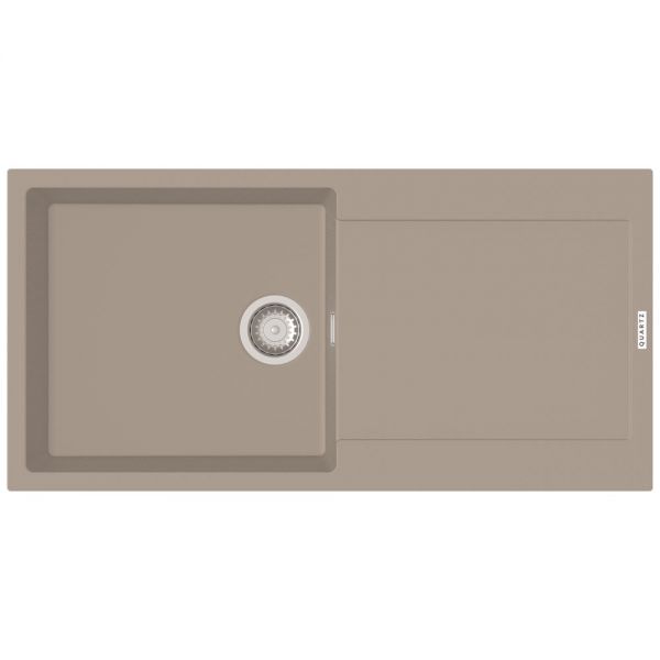Clearwater Carina 1 Large Bowl Inset Concrete Granite Kitchen Sink with Drainer 1000 x 500