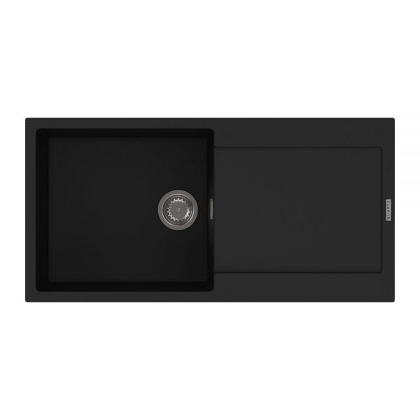 Clearwater Carina 1 Large Bowl Inset Onyx Granite Kitchen Sink with Drainer 1000 x 500
