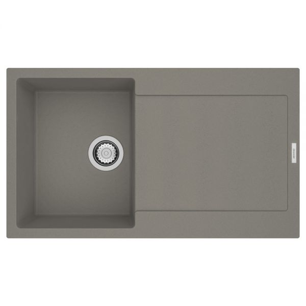 Clearwater Carina 1 Bowl Inset Concrete Granite Kitchen Sink with Drainer 860 x 500