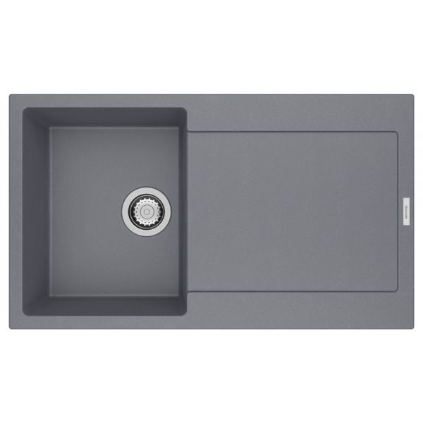 Clearwater Carina 1 Bowl Inset Croma Granite Kitchen Sink with Drainer 860 x 500
