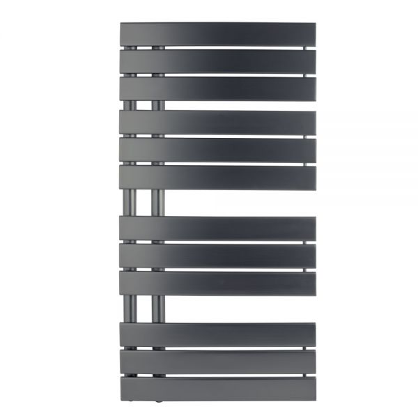 JTP Cleo 1080 x 550 Brushed Black Designer Towel Rail
