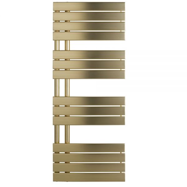 JTP Cleo 1400 x 550 Brushed Brass Designer Towel Rail