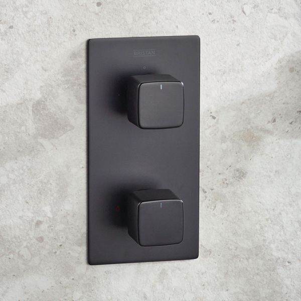 Bristan Cobalt Matt Black 2 Outlet Shower Pack with Overhead Shower and Handset #4