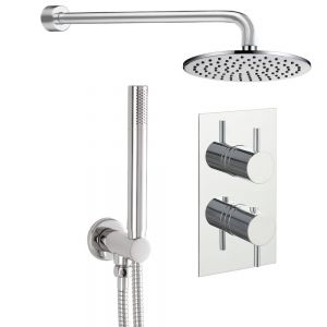 JTP Florence Chrome Thermostatic Two Outlet Shower Kit