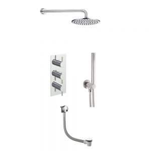 JTP Florence Chrome Thermostatic Three Outlet Shower Kit