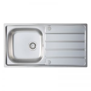 Prima Stainless Steel Single Bowl and Drainer Inset Kitchen Sink