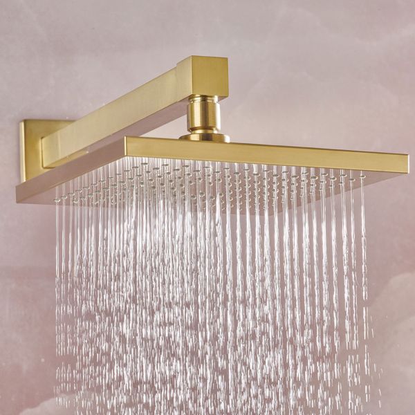 Bristan Cruzar Brushed Brass 2 Outlet Shower Pack with Overhead Shower and Handset #2