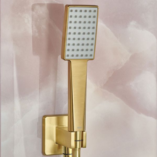 Bristan Cruzar Brushed Brass 2 Outlet Shower Pack with Overhead Shower and Handset #3