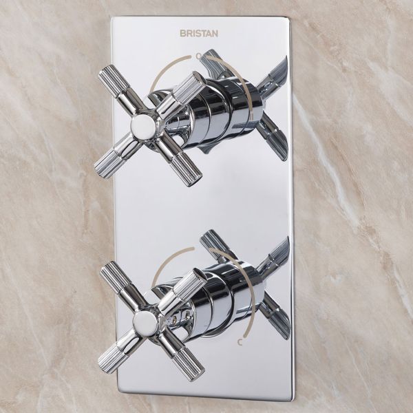 Bristan Cruzar Chrome 2 Outlet Shower Pack with Overhead Shower and Handset #2