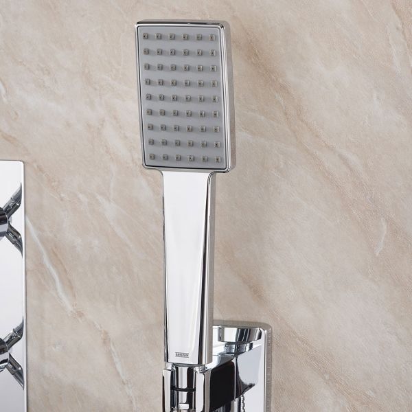 Bristan Cruzar Chrome 2 Outlet Shower Pack with Overhead Shower and Handset #4