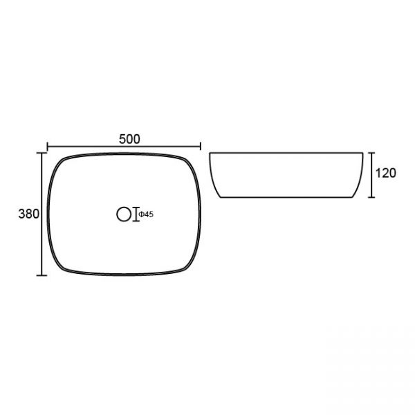 Kartell Island 500 x 380mm Countertop Basin #2