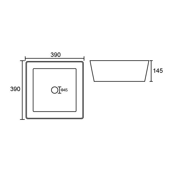 Kartell Lois 390 x 390mm Square Countertop Basin #2