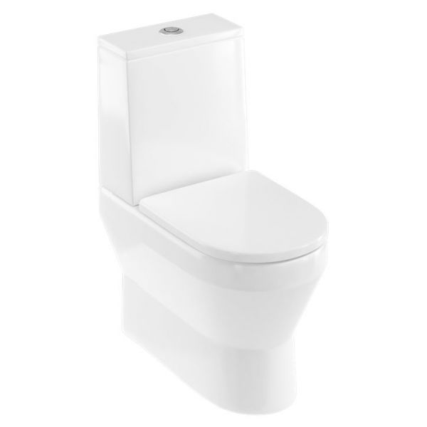 Britton Curve2 Rimless Back to Wall Close Coupled Toilet with Cistern and Seat