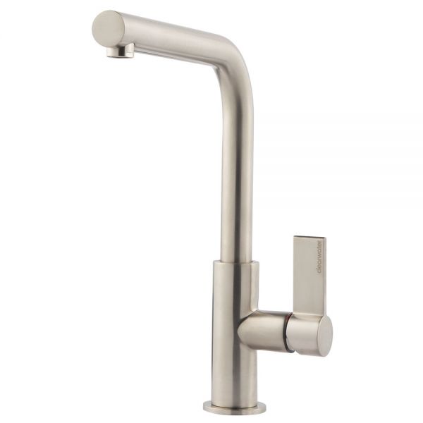 Clearwater Auriga Single Lever Brushed Nickel Monobloc Kitchen Sink Mixer Tap