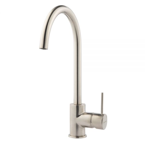 Clearwater Elara C Single Lever Brushed Nickel Monobloc Kitchen Sink Mixer Tap