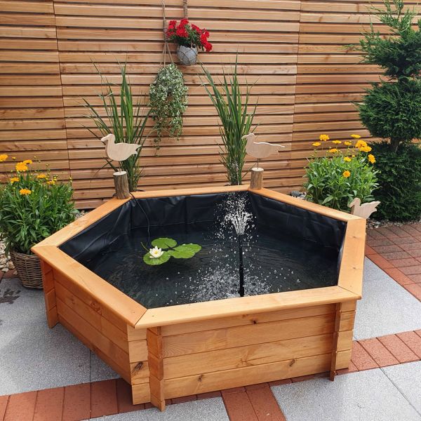 Promex Raised Hexagon Garden Solar Pond Set #2