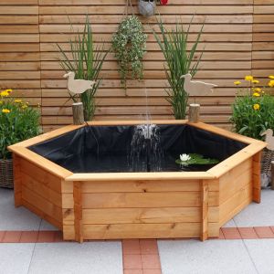 Promex Raised Hexagon Garden Solar Pond Set