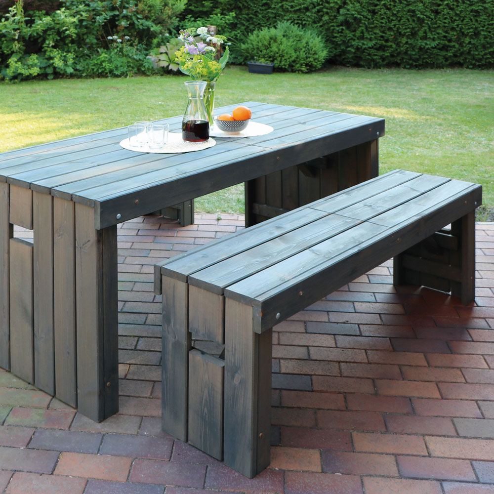 Promex Rotterdam Garden Dining Table and Bench Set 60170