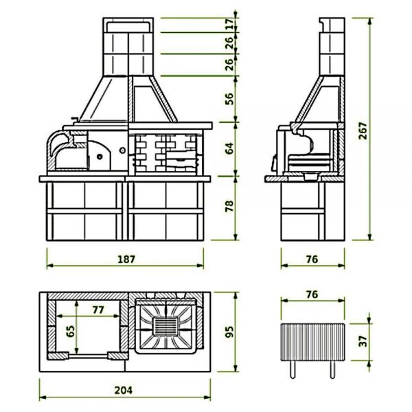 Palazzetti Gargano Masonry BBQ with Oven and Worktop #4