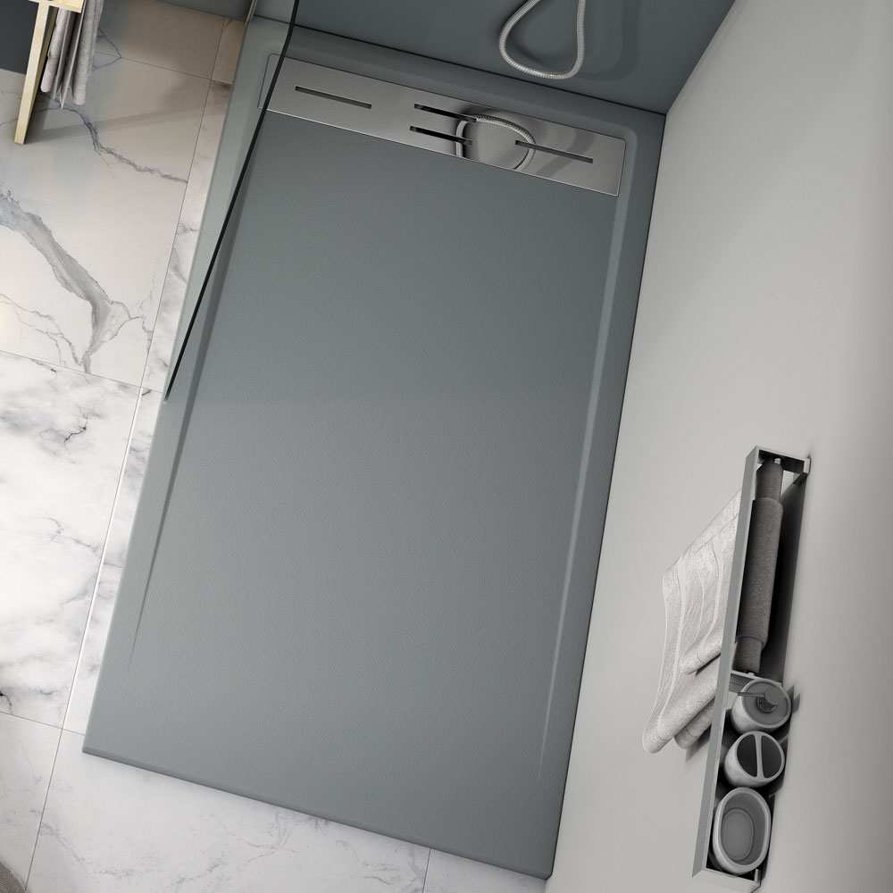Doccia Canto Grey Natural Stone Effect Shower Tray 1800 x 800mm