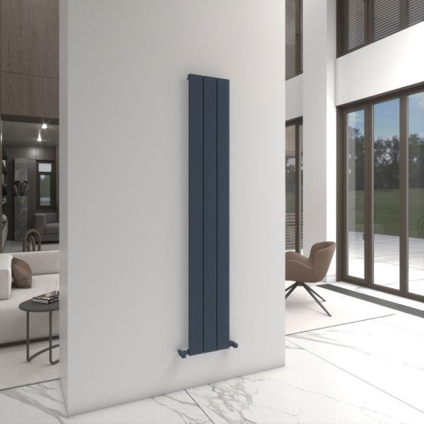 Carisa Angers Single Anthracite Aluminium Radiator 1800 x 295mm #2