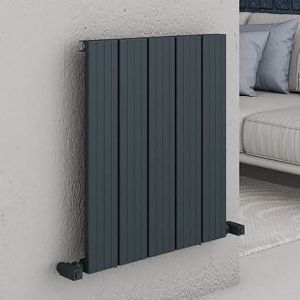 Carisa Chambord Single Anthracite Aluminium Radiator 600 x 495mm