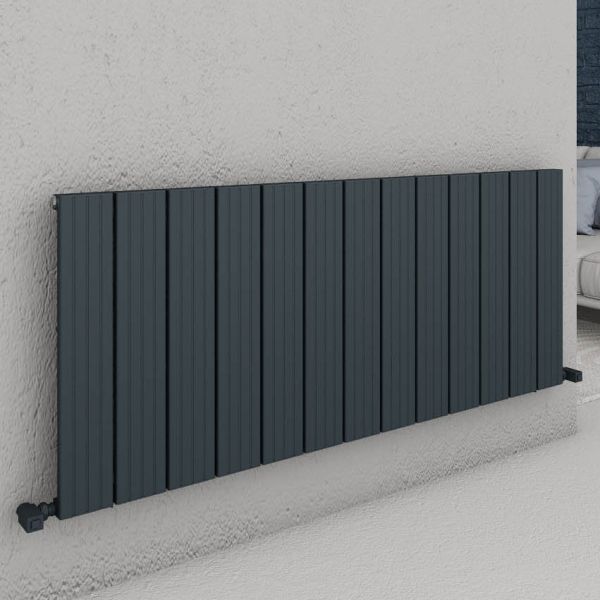 Carisa Chambord Single Anthracite Aluminium Radiator 600 x 1295mm