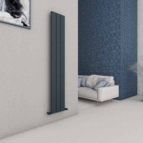 Carisa Chambord Single Anthracite Aluminium Radiator 1800 x 295mm #2