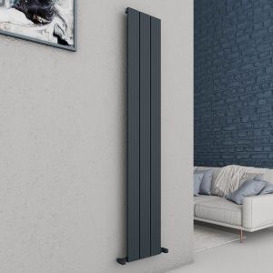 Carisa Chambord Single Anthracite Aluminium Radiator 1800 x 295mm
