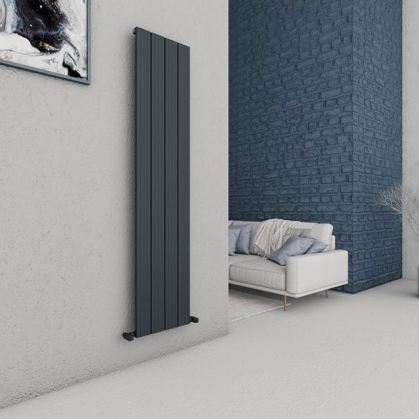 Carisa Chambord Single Anthracite Aluminium Radiator 1800 x 395mm #2
