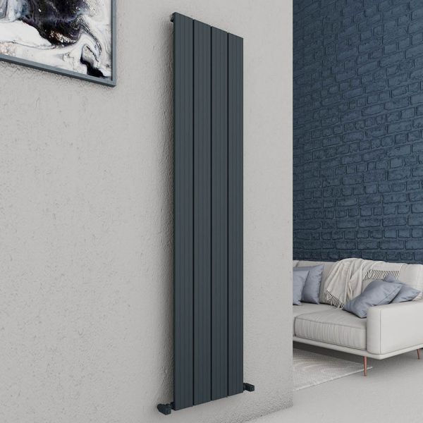 Carisa Chambord Single Anthracite Aluminium Radiator 1800 x 395mm