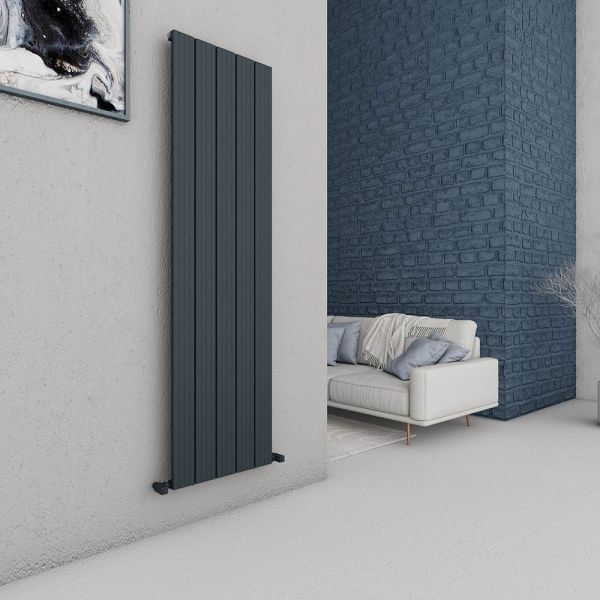 Carisa Chambord Single Anthracite Aluminium Radiator 1800 x 495mm #2