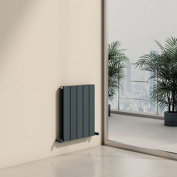 Carisa Chambord Double Anthracite Aluminium Radiator 600 x 495mm #2