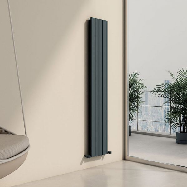 Carisa Chambord Double Anthracite Aluminium Radiator 1800 x 295mm #2