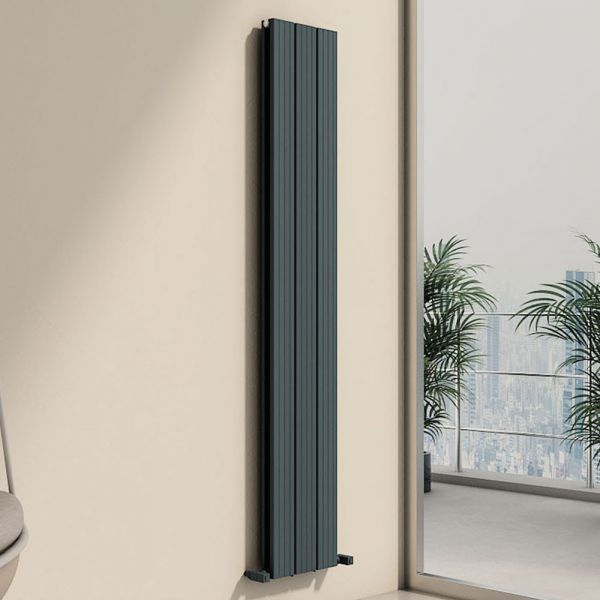 Carisa Chambord Double Anthracite Aluminium Radiator 1800 x 295mm