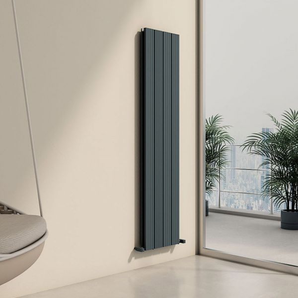 Carisa Chambord Double Anthracite Aluminium Radiator 1800 x 395mm #2
