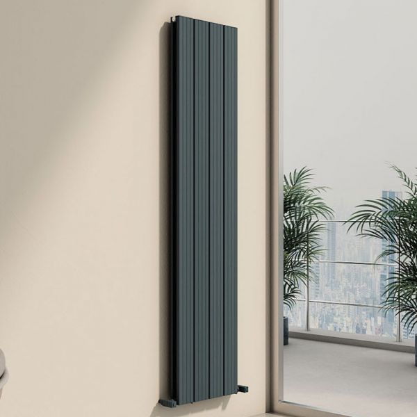 Carisa Chambord Double Anthracite Aluminium Radiator 1800 x 395mm