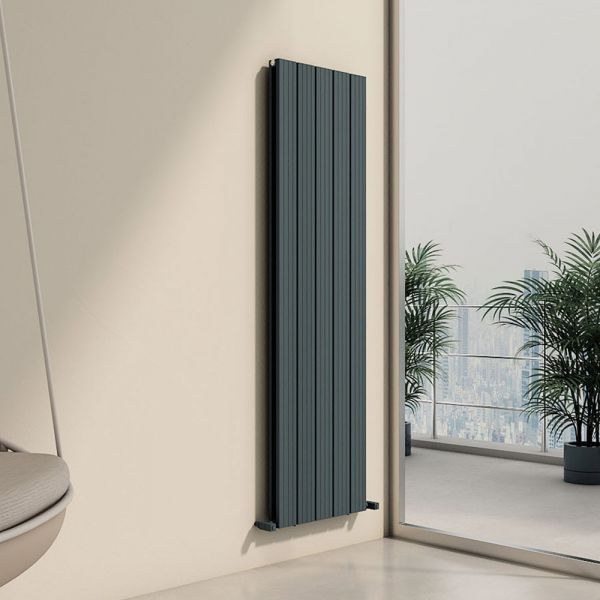 Carisa Chambord Double Anthracite Aluminium Radiator 1800 x 495mm #2