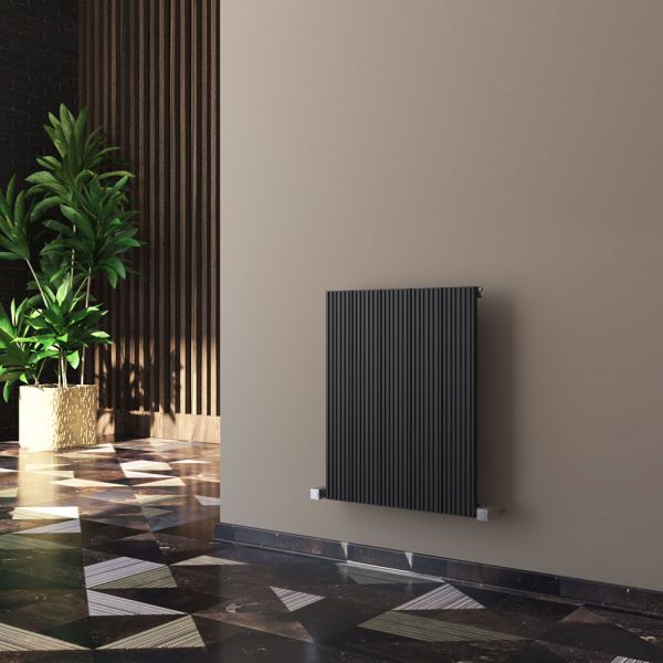 Carisa Monza Single Black Aluminium Radiator 600 x 470mm #2