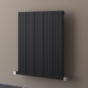 Carisa Monza Single Black Aluminium Radiator 600 x 470mm