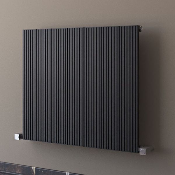 Carisa Monza Single Black Aluminium Radiator 600 x 660mm