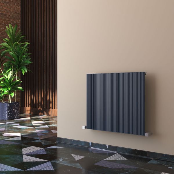 Carisa Monza Single Anthracite Aluminium Radiator 600 x 660mm #2