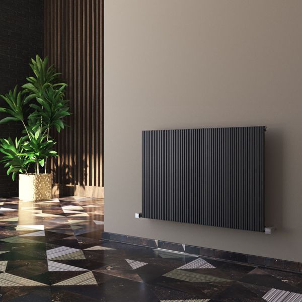 Carisa Monza Single Black Aluminium Radiator 600 x 850mm #2