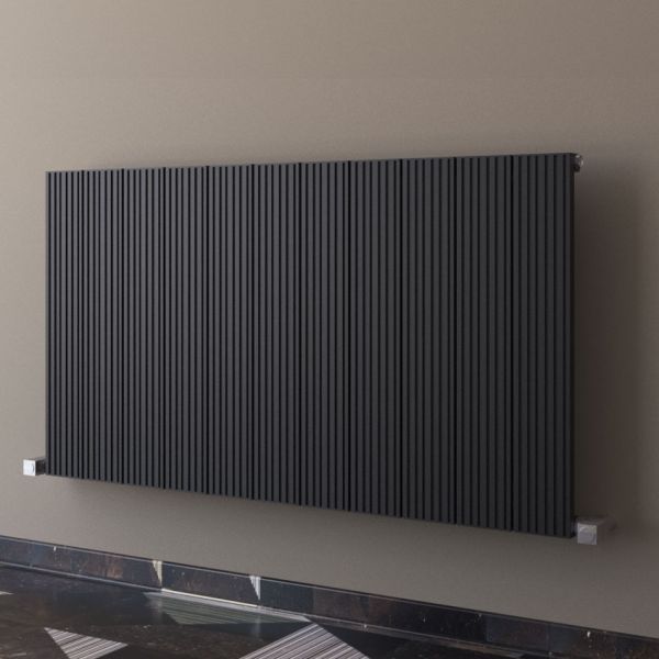 Carisa Monza Single Black Aluminium Radiator 600 x 1040mm