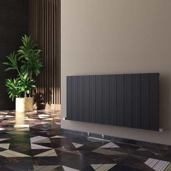 Carisa Monza Single Black Aluminium Radiator 600 x 1230mm #2